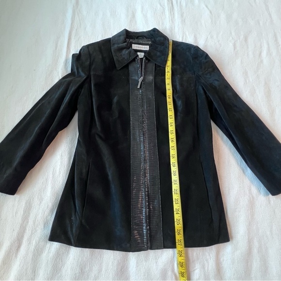 Preston & York Black Soft Suede Leather Full Zip Jacket Womens Size Medium - Picture 5 of 11